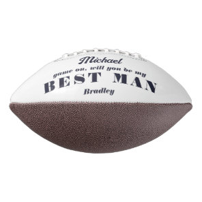 Will You Be My BEST MAN Wedding Personalized Name Football