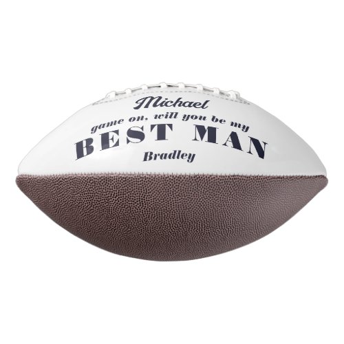 Will You Be My BEST MAN Wedding Personalized Name Football