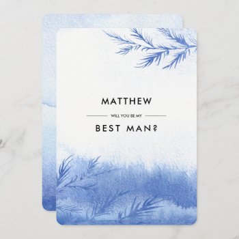 Will You Be My Best Man? Winter Branches Invitation by YourWeddingDay at Zazzle