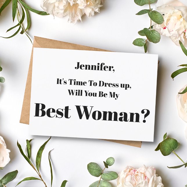 will you be my best woman, modern script proposal  invitation (Creator Uploaded)