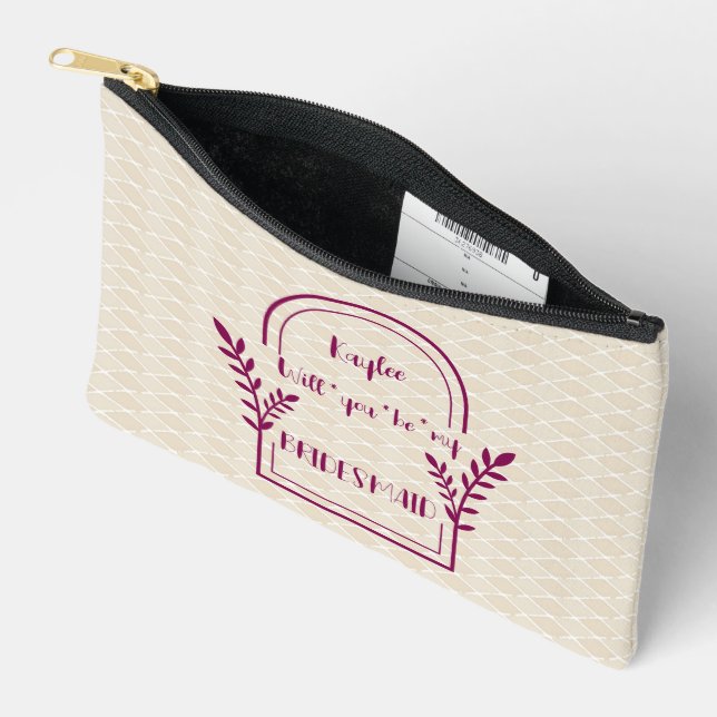 Will You Be My Brides Maid Accessory Pouch (Open)