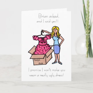 Will you be my bridesmad? Maid of Honor? Invitation