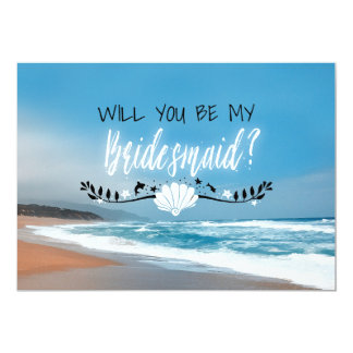 Will You Be My Bridesmaid | Beach Bridesmaid Card
