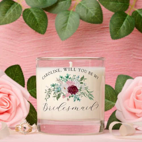 Will You Be My Bridesmaid Bridal Party Gift Scented Candle