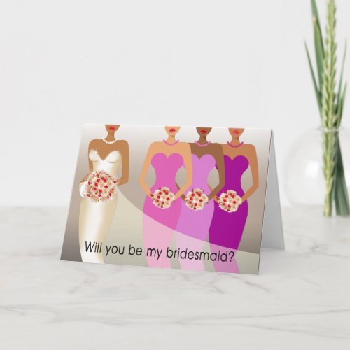 Will you be my Bridesmaid Bridal Party  purple Invitation