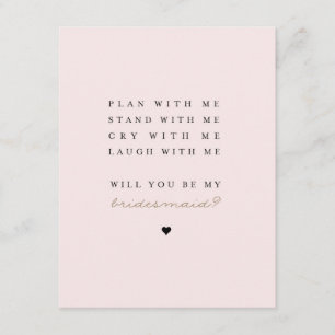 Will You Be My Bridesmaid? Bridesmaid Card