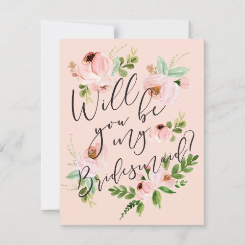 Will You Be My Bridesmaid  Bridesmaid Card