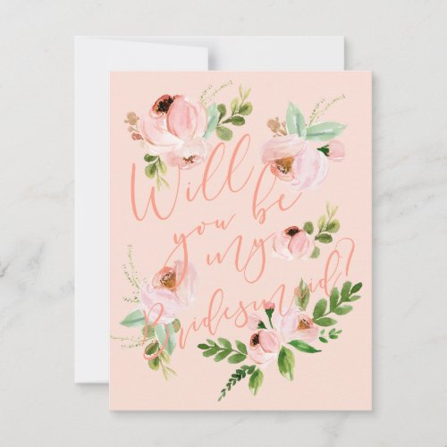 Will You Be My Bridesmaid  Bridesmaid Card