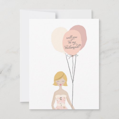 Will You Be My Bridesmaid  Bridesmaid Card