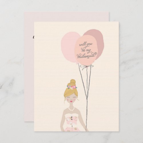 Will You Be My Bridesmaid  Bridesmaid Card