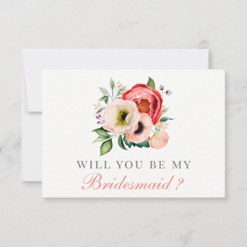 Will You Be My Bridesmaid  Bridesmaid Card