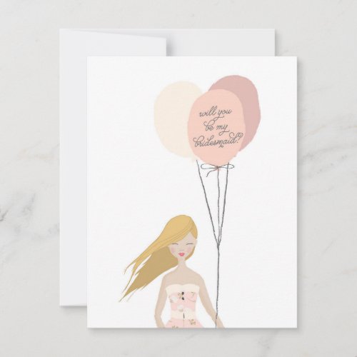 Will You Be My Bridesmaid  Bridesmaid Card