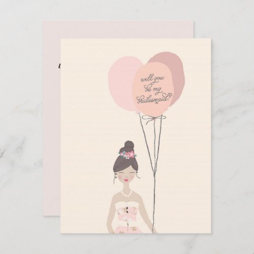 Will You Be My Bridesmaid  Bridesmaid Card