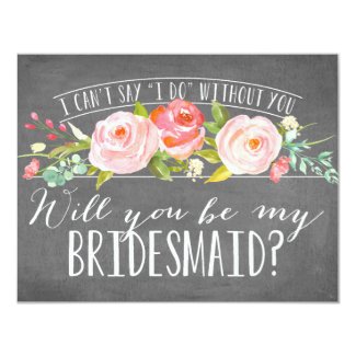 Will You Be My Bridesmaid | Bridesmaid Invitation