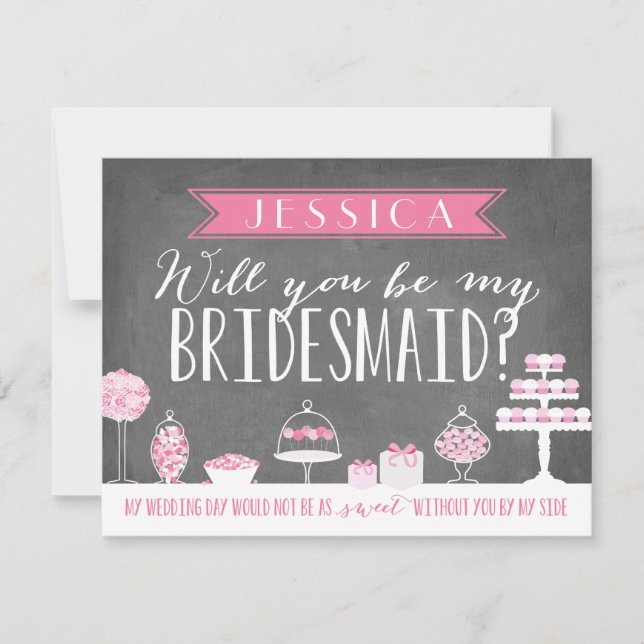 Will You Be My Bridesmaid | Bridesmaid Invitation (Front)