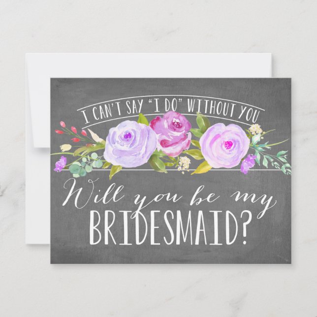 Will You Be My Bridesmaid | Bridesmaid Invitation (Front)