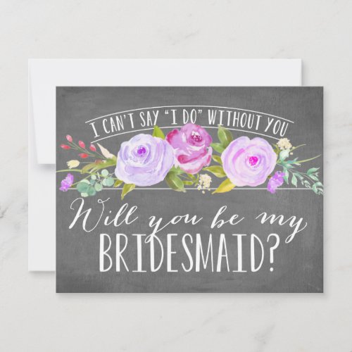 Will You Be My Bridesmaid  Bridesmaid Invitation