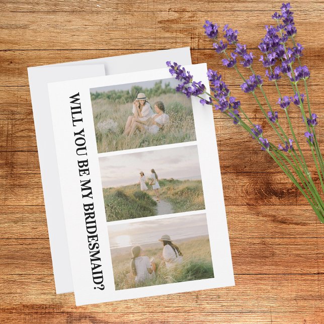 Will You Be My Bridesmaid Bridesmaid Proposal Card (Creator Uploaded)