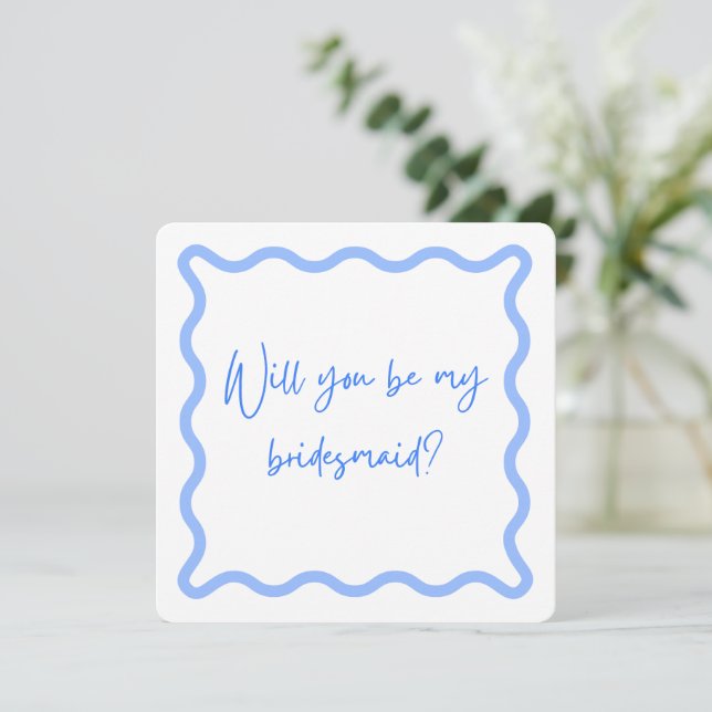 Will you be my bridesmaid? Bridesmaid proposal  Invitation (Standing Front)