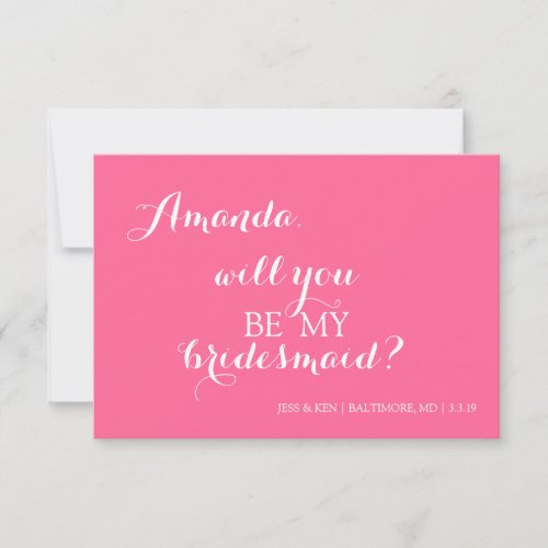 Bridal Party Invite Card
