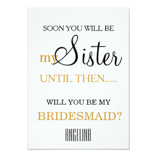 Will you be my bridesmaid? card