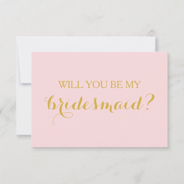Will You Be My Bridesmaid Card Bridal Party Card (Front)