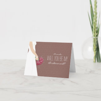 Will You Be My Bridesmaid Card (chocolate)