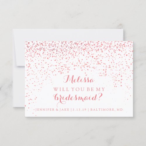 Will You Be My Bridesmaid Card _ Confetti Fab You