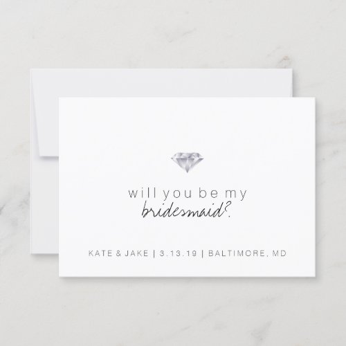 Will You Be My Bridesmaid Card _ Diamond