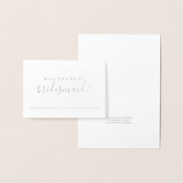 Will You Be My Bridesmaid Card - Fab Foil (Display)
