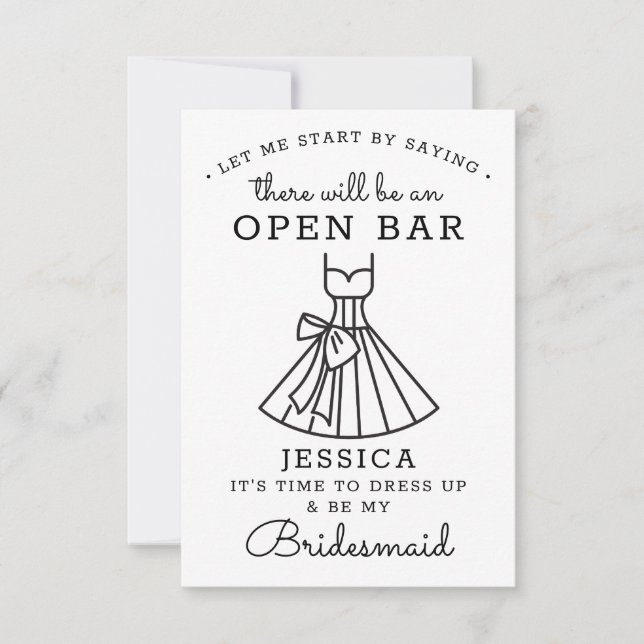 Will You Be My Bridesmaid Card - Funny (Front)