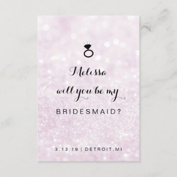Will You Be My Bridesmaid Card - Glit Ring Fab Lav by Evented at Zazzle