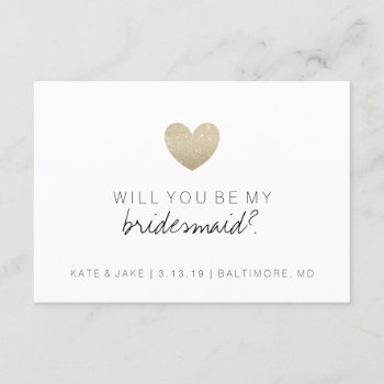 Will You Be My Bridesmaid Card - Heart by Evented at Zazzle