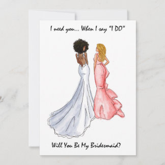 Will You Be My Bridesmaid Card- Invitation