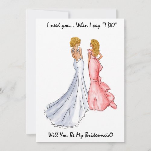 Will You Be My Bridesmaid Card_ Invitation
