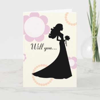 Will You Be My Bridesmaid Card? Invitation by ArtbyMonica at Zazzle