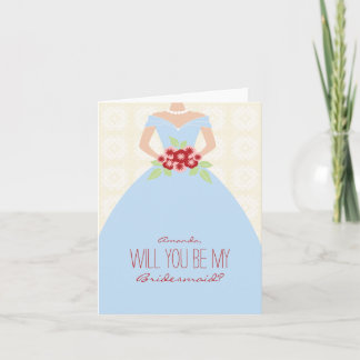 Will You Be My Bridesmaid Card (light blue)