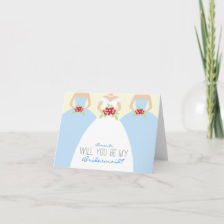 Will You Be My Bridesmaid Card (light blue)