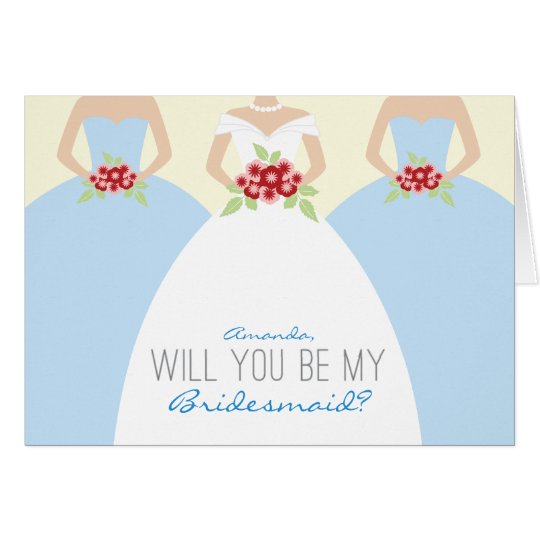 Will You Be My Bridesmaid Card (light blue)