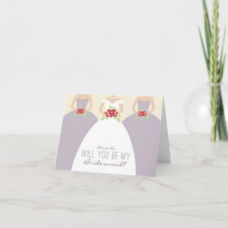 Will You Be My Bridesmaid Card (lilac)