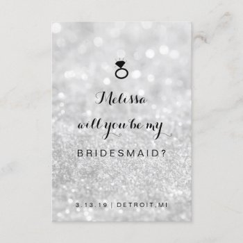 Will You Be My Bridesmaid Card - Lit Fab Silver by Evented at Zazzle