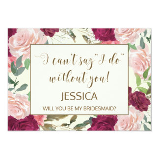 Will you be my bridesmaid card personalized
