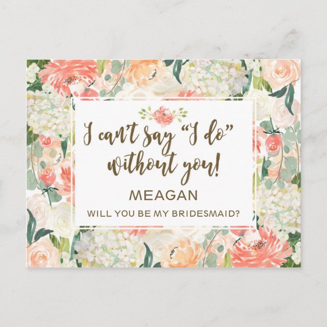 Will you be my bridesmaid card personalized (Front)