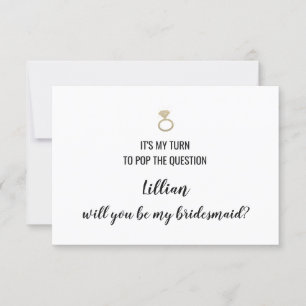 Will You Be My Bridesmaid Card - Pop The Question