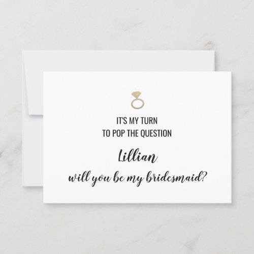 Will You Be My Bridesmaid Card _ Pop The Question