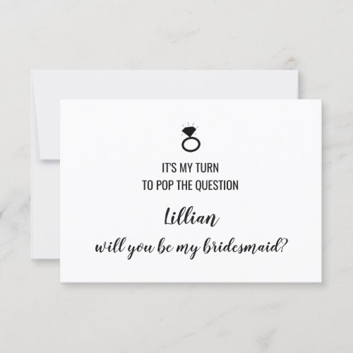 Will You Be My Bridesmaid Card _ Pop The Question