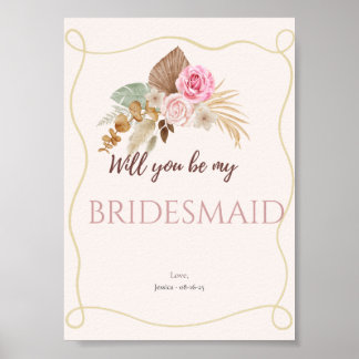 "will you be my bridesmaid" card poster