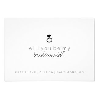 Will You Be My Bridesmaid Card - Ring