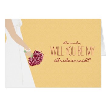 Will You Be My Bridesmaid Card (sunflower) by TheWeddingShoppe at Zazzle