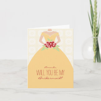Will You Be My Bridesmaid Card (sunflowers)